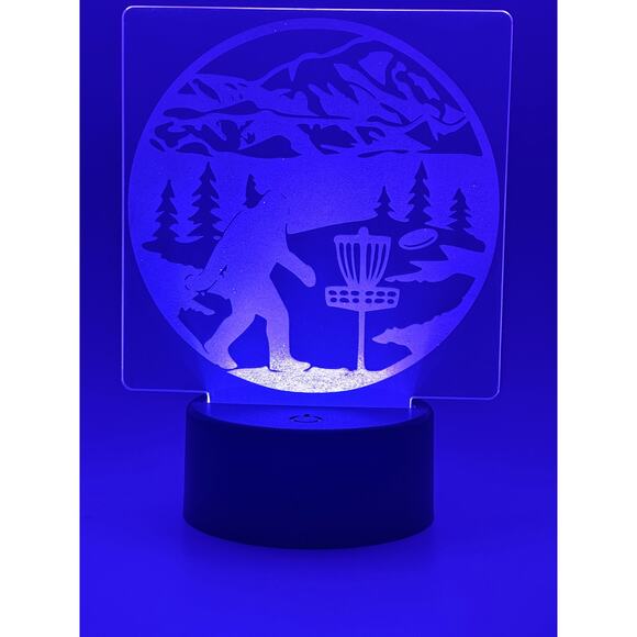 Disc Golf Laser Engraved LED light, Disc Golf Gift, Sport Gift, LED Night Light - Picture 16 of 16